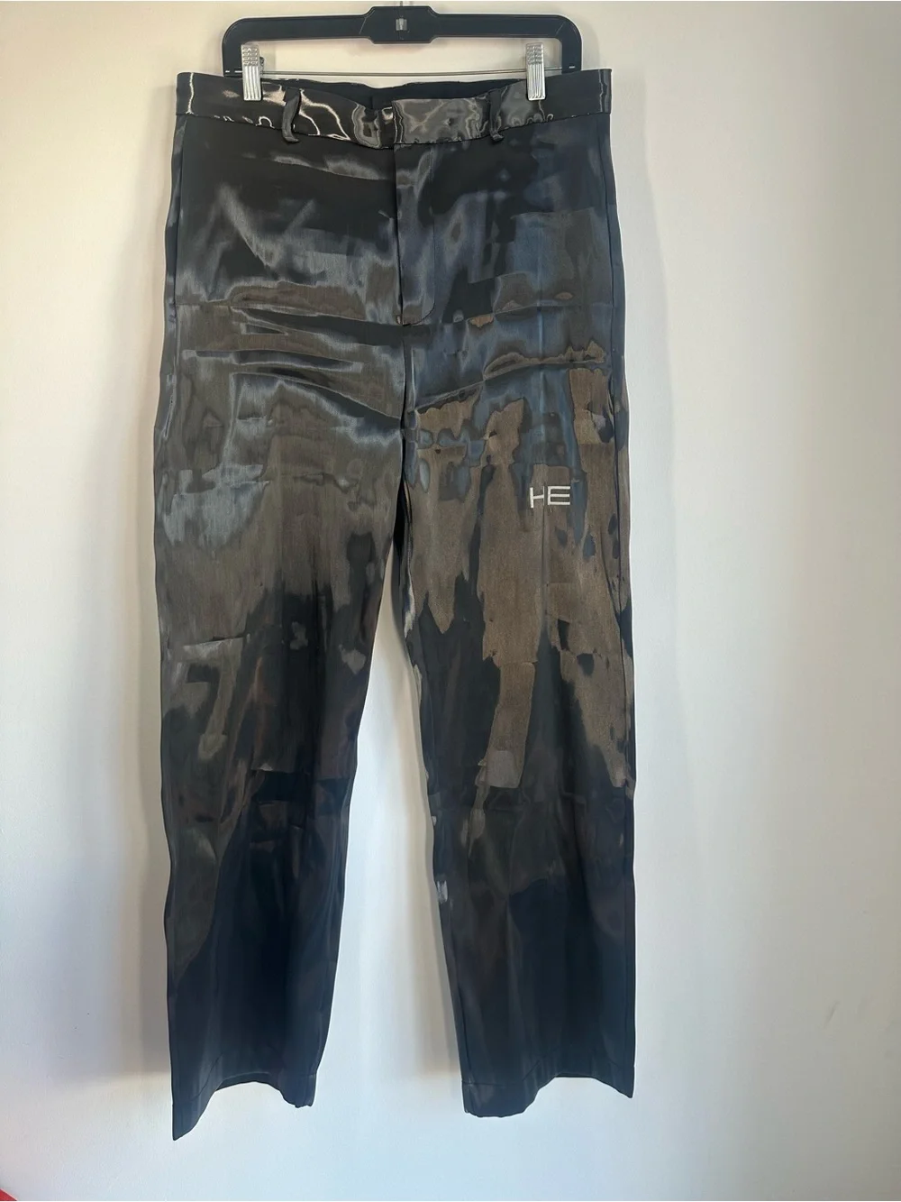 Heliot Emil Reflective Technical Trousers Pants Gray Black Size 50